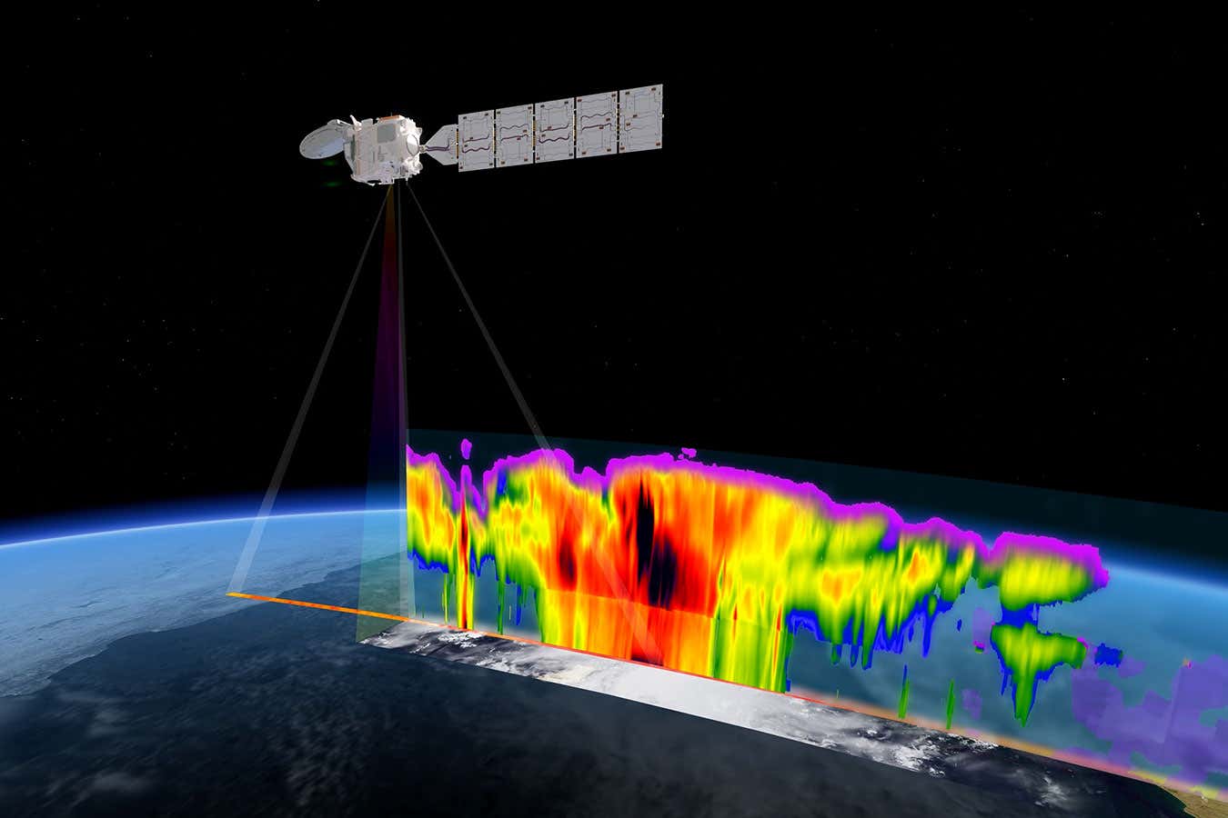 EarthCARE satellite instrument penetrate clouds